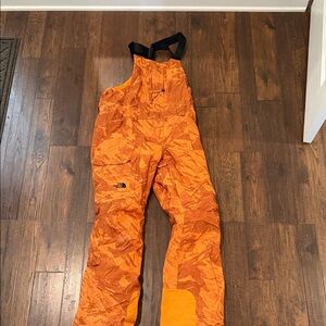 The North Face Freedom Vibrant Orange snow Bib overalls - women’s L
